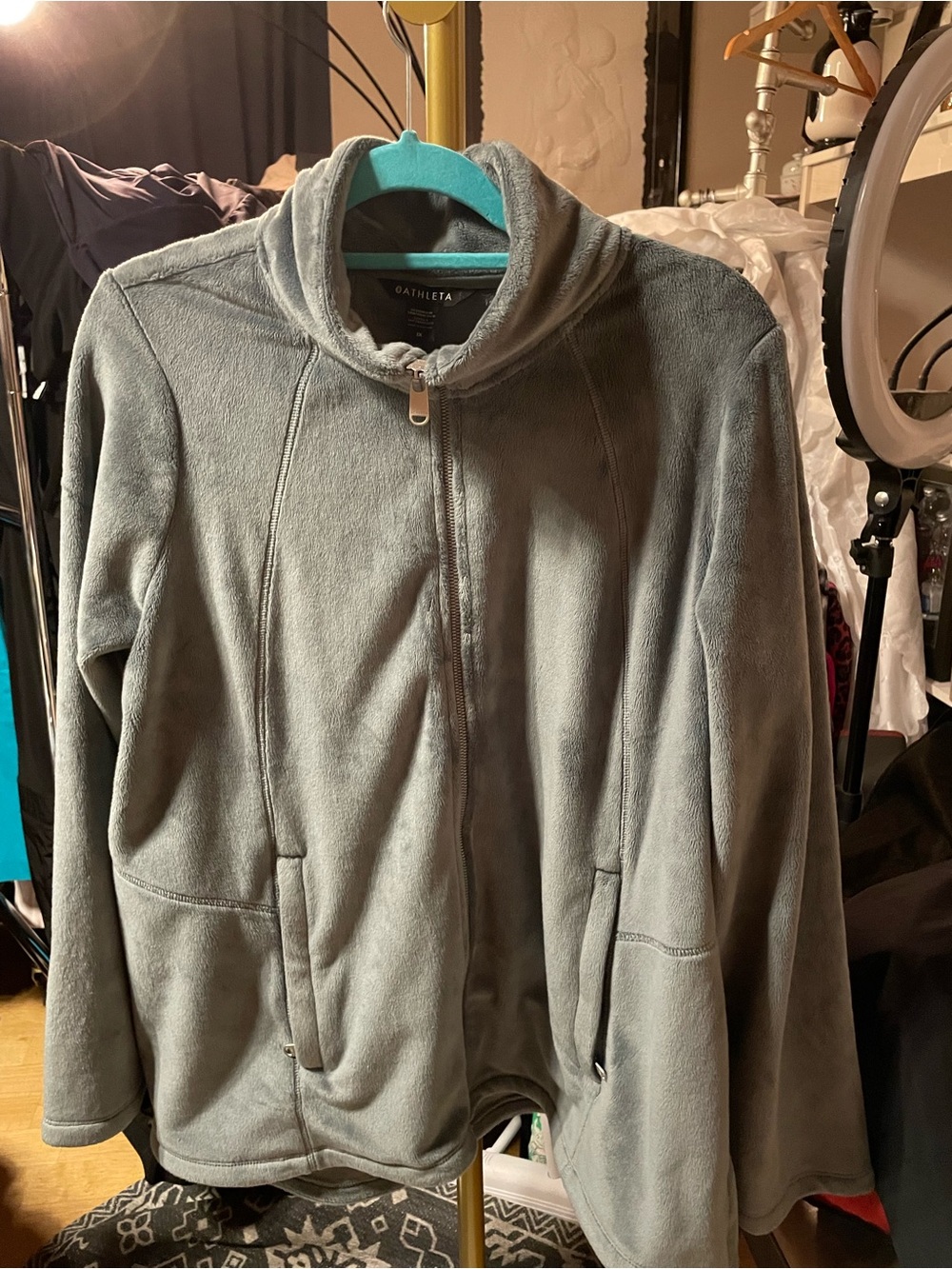 Athleta Double Cozy Karma Recover Full-Zip Fleece Jacket
